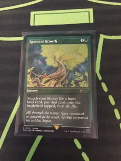 MTG Magic The Gathering Rampant Growth Foil Etched Promo Green Commander - Image 1