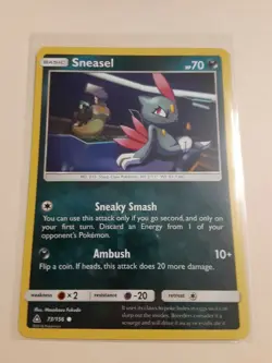 Pokemon Ultra Prism Sneasel 73 /156 Basic NM/M - Image 1
