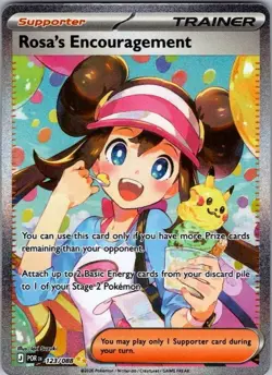 Pokemon Rosa's Encouragement 123/088 Full Art Perfect Order NM - Image 1