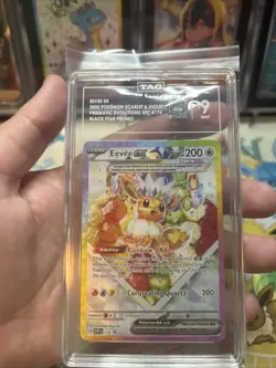 Pokemon Eevee Prismatic Evolutions SPC Black Star Promo 174 TAG 9 Mint - Image 5