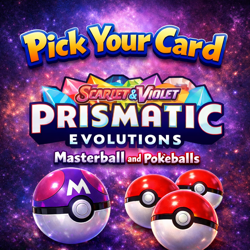 Pokemon SV Prismatic Evolutions Pokeball & Master Ball Reverse 1-131 You PICK! - Image 1