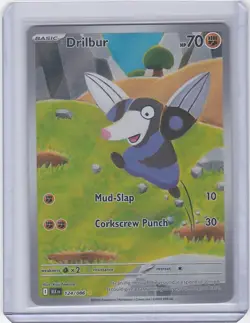 Drilbur 124/086 Pokemon Scarlet Violet Black Bolt Illustration Rare NM - Image 1
