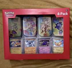 Sam’s Club Pokemon TCG Scarlet & Violet—151 Mini Tin 4-Pack Box Raichu 2023 EN - Image 1