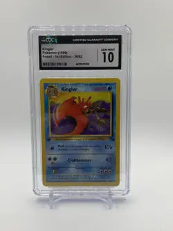 Pokemon #38/62 Kingler 1st Ed. Fossil CGC 10 Gem Mint - Image 1