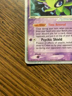 Pokemon Celebi ex 017/017 POP Series 2 Ultra Rare Holo EX 80HP Psychic Shield - Image 4