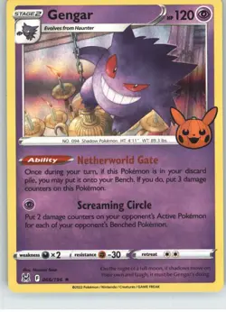 Gengar (2022 Copyright Date) 066/196 Holo Trick or Trade BOOster 2023 Pokemon NM - Image 1