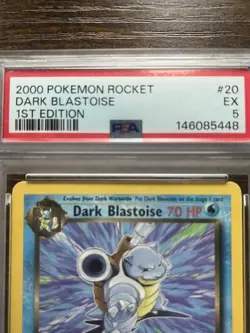 🔥 1st Edition Dark Blastoise 20/82 PSA 5 EX Team Rocket 2000 WOTC Vintage 🔥 - Image 2
