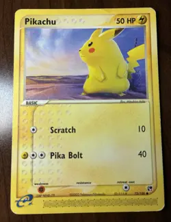 Pokemon TCG Pikachu 72/100 Sandstorm 2003 English Regular Unlimited Basic - Image 1