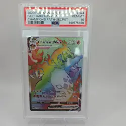 Pokemon Charizard VMAX 074/073 Champions Path Secret Rare Holo PSA 10 - Image 1