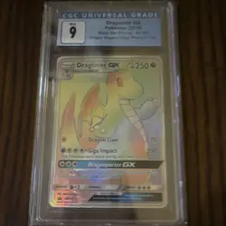 CGC 9 Dragonite GX SM156 Dragon Majesty Black Star Promo Holo English 2018 - Image 1