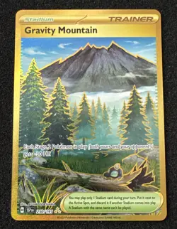 Pokemon TCG Gravity Mountain Trainer Surging Sparks Gold 250/191 - Image 1