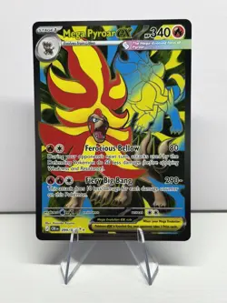 Mega Pyroar ex 099/086 Ultra Rare ME04: Chaos Rising Pokemon Holo Near Mint - Image 1
