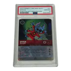 Disney Lorcana D100 Collectors Edition Promo Stitch - Abomination #21 PSA 10 - Image 1