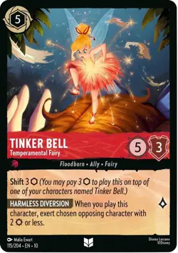 Disney Lorcana Whispers in the Well Uncommon COLD FOIL - 115 Tinker Bell, Fairy - Image 1