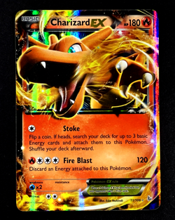 2014 Pokemon CHARIZARD EX Flashfire Set ULTRA RARE Full Holo Foil XY Card 11/106 - Image 1