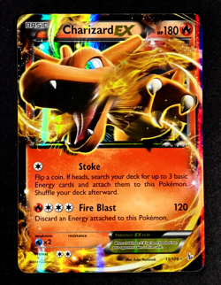 2014 Pokemon CHARIZARD EX Flashfire Set ULTRA RARE Full Holo Foil XY Card 11/106 - Image 2