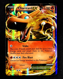 2014 Pokemon CHARIZARD EX Flashfire Set ULTRA RARE Full Holo Foil XY Card 11/106 - Image 4