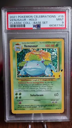 VENUSAUR HOLO 15 CELEBRATIONS CLASSIC COLLECTION POKEMON PSA 9 - Image 1