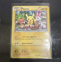 Pikachu XY95 Black Star Promo Holo 2016 English Pokemon- Let’s Eat Together - Image 1