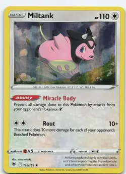 Miltank 126/189 Holo Rare Holo SWSH10: Astral Radiance NM Pokemon - Image 1