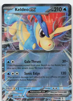 Keldeo ex 030/086 Double Rare Holo SV: White Flare NM Pokemon - Image 1