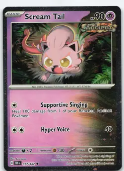 Scream Tail - (Cosmos Holo) 077/162 Uncommon Holo Temporal Forces NM Pokemon - Image 1