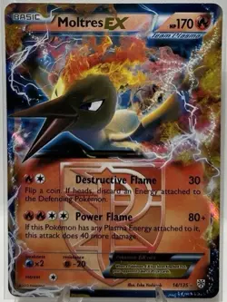 Pokemon TCG Moltres EX Plasma Storm Holo Ultra Rare 14/135 170 HP - Image 1