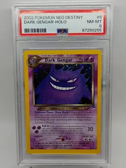 Pokemon TCG Neo Destiny Dark Gengar 6/105 Holo Unlimited 2002 ENG PSA 8 - Image 1