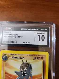 Pokemon 1st Edition Omastar 43/75 Neo Discovery CGC 10 - Image 2