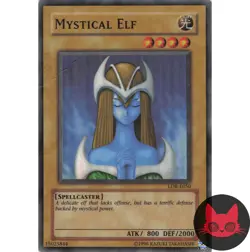 Yugioh Mystical Elf LOB-E050 Super Rare MP - Image 1