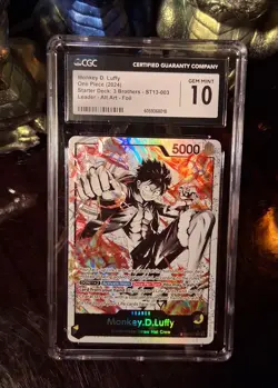 ✨2024 Monkey D. Luffy ST13-003 Alt Art Leader CGC / PSA 10 ✨ - Image 2