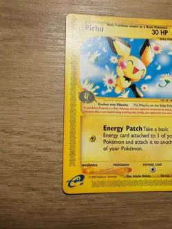 Pokemon Card | Pichu 58/165 Expedition Set 2000 Non Holo | WOTC Rare TCG Vtg - Image 3