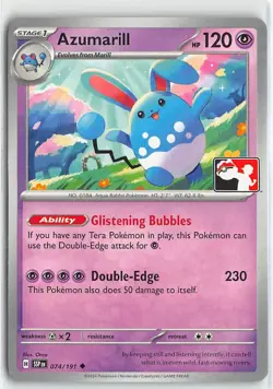 Pokemon Prize Pack Seres Cards Stamped Non Foil Uncommon #074/191 Azumarill - Image 1
