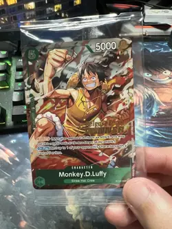 Monkey.D.Luffy P-135 Winner Stamp OP16 Pre-Release Event Promo Card Sealed - Image 1