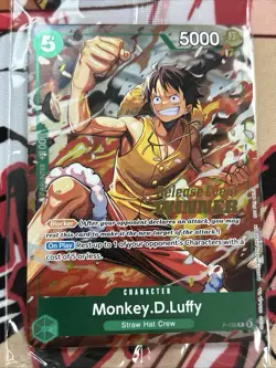 Monkey.D.Luffy P-135 Winner Stamp OP16 Pre-Release Event Promo Card Sealed - Image 1