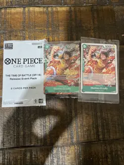 Monkey.D.Luffy P-135 Winner Stamp OP16 Pre-Release Event Promo Card Sealed - Image 1