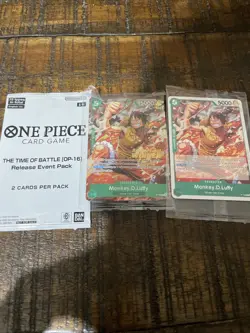 Monkey.D.Luffy P-135 Winner Stamp OP16 Pre-Release Event Promo Card Sealed - Image 2