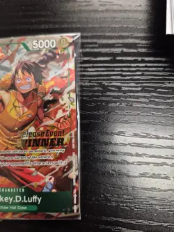 One Piece TCG Monkey.D.Luffy P-135 OP16 Pre-Release Winner Card Sealed - Image 3