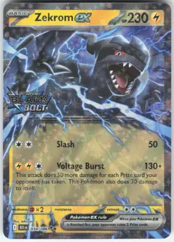 ZEKROM EX BLACK BOLT STAMPED 034/086 HOLO MISCELLANEOUS CARDS & PRODUCTS POKEMON - Image 1
