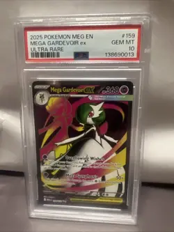 2025 Pokemon MEG EN Mega Gardevoir Ex Ultra Rare Card #159 PSA 10 - Image 1