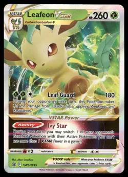 SWSH: Sword & Shield Promo Cards #SWSH195 Leafeon VSTAR - Image 1