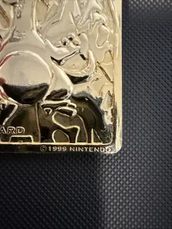 Pokemon 1999 23k Gold Plated Charizard Limited Edition BK Mini Card (stock# 001) - Image 2