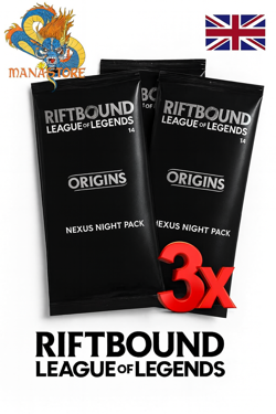 Riftbound Nexus Night Pack 3‑Pack Bundle – Exclusive Shadow Cards | Sealed - Image 1