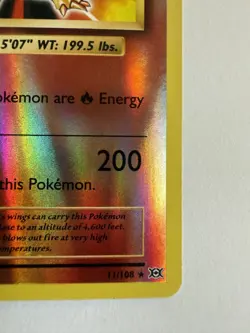 XY Evolutions Charizard 11/108 Reverse Holo Rare NM Pokemon Card - Image 4