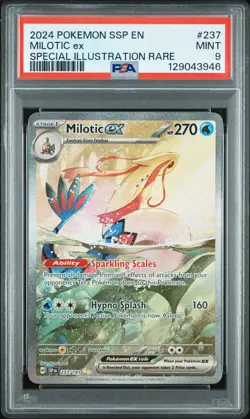 2024 POKEMON SSP EN-SURGING SPARKS SPECIAL ILLUSTRATION RARE MILOTIC EX PSA 9 - Image 1