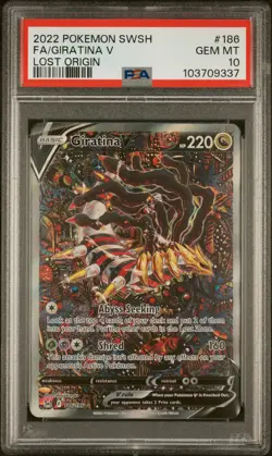 2022 POKEMON SWORD & SHIELD LOST ORIGIN #186 FULL ART/GIRATINA V PSA 10 - Image 1