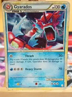 Garados Gyarados Heart Gold Soulsilver 123/123 HS Shiny EN POOR Pokemon - Image 1