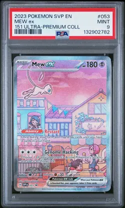 2023 POKEMON SVP EN-SV BLACK STAR PROMO #053 MEW EX PSA 9 - Image 1