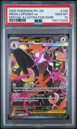 2025 POKEMON PHANTASMAL FLAMES #128 MEGA LOPUNNY ex SIR PSA 10 Gem Mint - Image 1