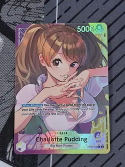 One Piece TCG - Charlotte Pudding (058) (Parallel) OP08-058 Two Legends Foil - Image 1